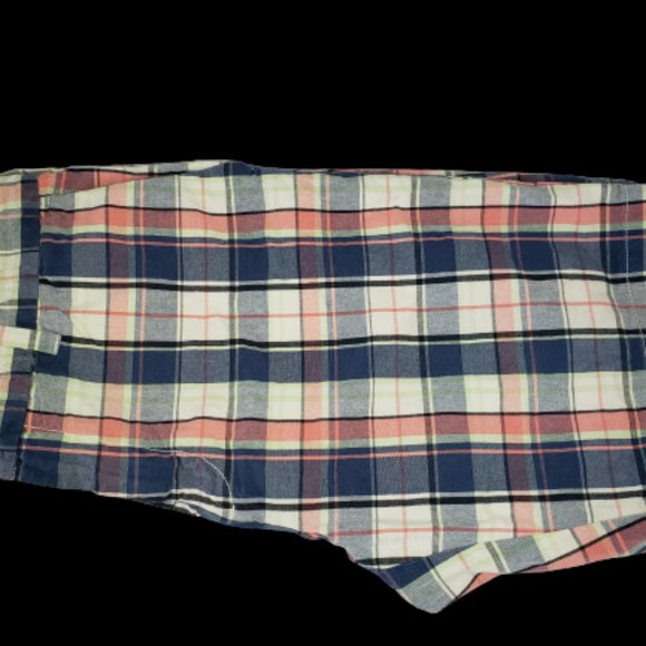 Nautica Slim Fit Plaid Shorts Pink Blue Preppy Golf Shorts Men's Size 36 - Picture 1 of 3